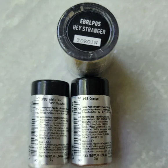 NYX Loose Pigment & Ultra Pearl Mania Glitter Bundle (3 pcs) – White Pearl, Oran - Picture 2 of 2